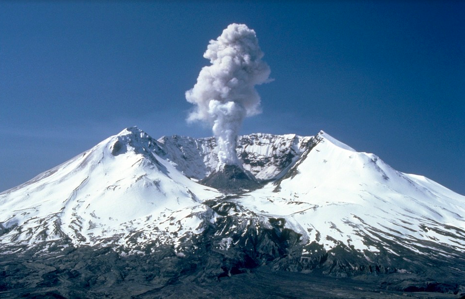 Erupción volcánica en Mount St Helens